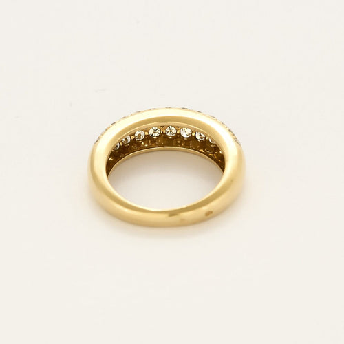 Bague 52 Cartier Étincelle - Bague jonc en or jaune et diamants 58 Facettes B250709