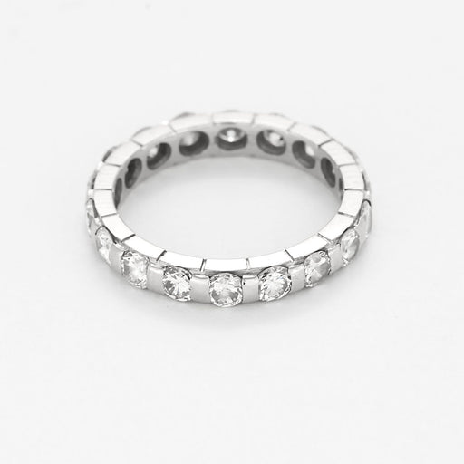 Bague 51 Alliance américaine - Bague en platine 950 et diamants 58 Facettes B260048