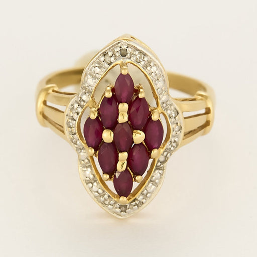 Bague 55 Bague en or jaune diamants, rubis 58 Facettes B260069