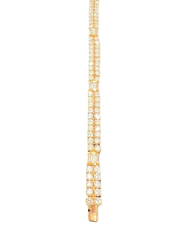 Bracelet Boucheron - Bracelet rivière de diamants en or jaune 750/1000 58 Facettes