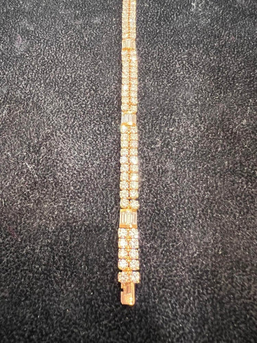 Bracelet Boucheron - Bracelet rivière de diamants en or jaune 750/1000 58 Facettes
