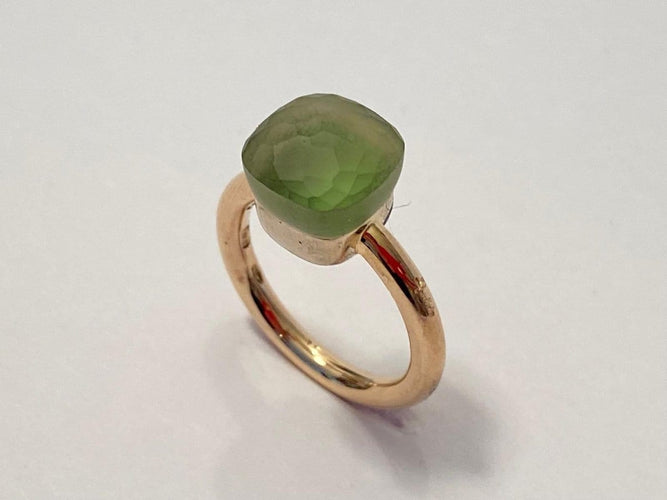 Bague 53 Nudo Classic - Bague en or rose et blanc, quartz et chrysoprase 58 Facettes AZ-FONT-PAA1100O6000SQLCP