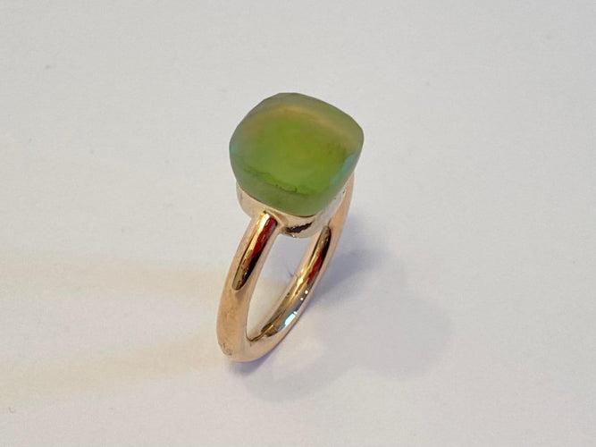Bague 53 Nudo Classic - Bague en or rose et blanc, quartz et chrysoprase 58 Facettes AZ-FONT-PAA1100O6000SQLCP