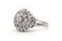 Bague 54 Bague années 50 en or blanc 18 carats et diamants taille brillant 58 Facettes 23501