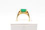 Bague 53 Bague en or jaune 750 avec émeraude 4,47 ct 58 Facettes 240204