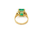 Bague 53 Bague en or jaune 750 avec émeraude 4,47 ct 58 Facettes 240204