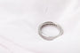 Bague 55 Bague demi-alliance en or blanc 750 sertie de diamants princesse 0,70 ct 58 Facettes 240269