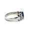 Bague 57 Bague en or blanc 18 carats, saphir bleu et diamants baguette 58 Facettes 50434