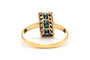 Bague 62 Bague Art déco sertie de diamants taille rose et saphirs en or jaune 18 carats 58 Facettes 23381