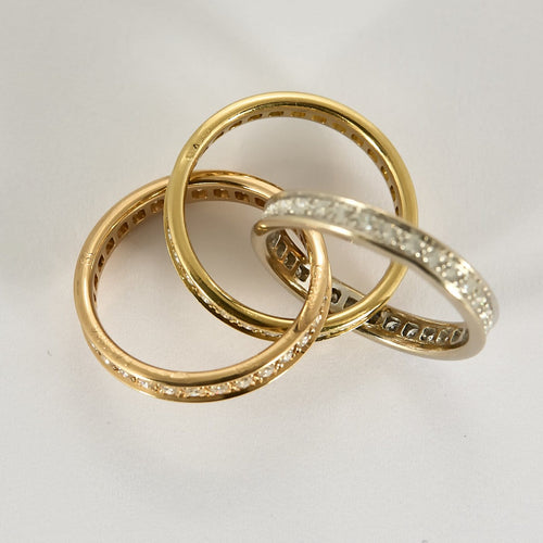 Bague 51 CARTIER - Superbe et Rare Bague « Trinity » trois ors 58 Facettes B250618