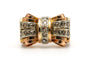 Bague 53 Bague Art déco sertie de diamants taille rose en or jaune 18 carats 58 Facettes 23520