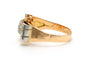 Bague 56 Art déco - Bague en or jaune et blanc 18 carats et diamants 58 Facettes 22767