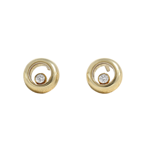 Ohrstecker Chopard Happy Diamonds Icons Gelbgold und Diamant 