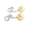 Boucles d'oreilles Boucles d'oreilles pendantes en or blanc, perles et diamants 58 Facettes 661D00003