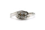 Bague 55 Bague années 70 en or blanc 18 carats sertie de diamants 58 Facettes 23337