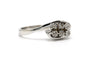 Bague 55 Bague années 70 en or blanc 18 carats sertie de diamants 58 Facettes 23337