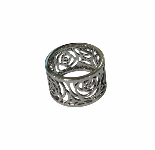 Bague 52 Chanel - Bague Camélia en or blanc 18k 58 Facettes