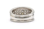 Bague 52 Bague contemporaine en or blanc 18 carats sertie de diamants 58 Facettes B818