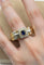 Bague 62 Bague vintage flexible en or blanc et or jaune 18 ct, saphir 58 Facettes CV-015