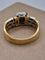 Bague 62 Bague vintage flexible en or blanc et or jaune 18 ct, saphir 58 Facettes CV-015