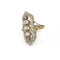 Bague 58 Bague marquise en or jaune, platine et diamants 58 Facettes 260015SP