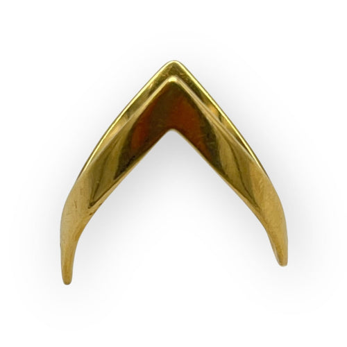 Bague 56 Bague chevron ouverte en or jaune 750 58 Facettes 149066878