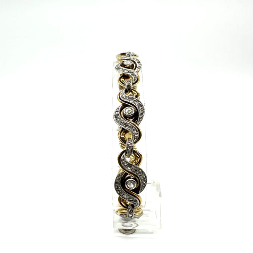 Bracelet Bracelet - Bracelet en platine, or jaune et diamants 58 Facettes Z15B51764