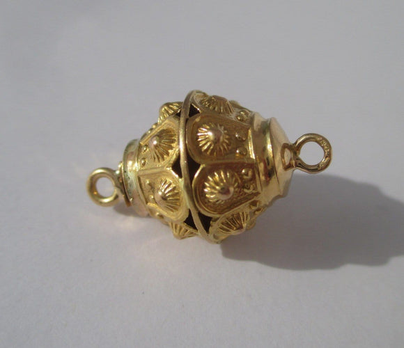 Pendentif Fermoir pendentif ancien sphère cannnetille en or rose 18 carats 58 Facettes Fermoir