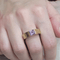 Bague 54 Bague en or 18k et améthyste 58 Facettes S124