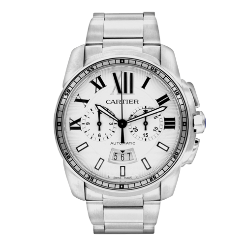 Montre Cartier Calibre - Montre chronographe en acier 58 Facettes OC-68802013