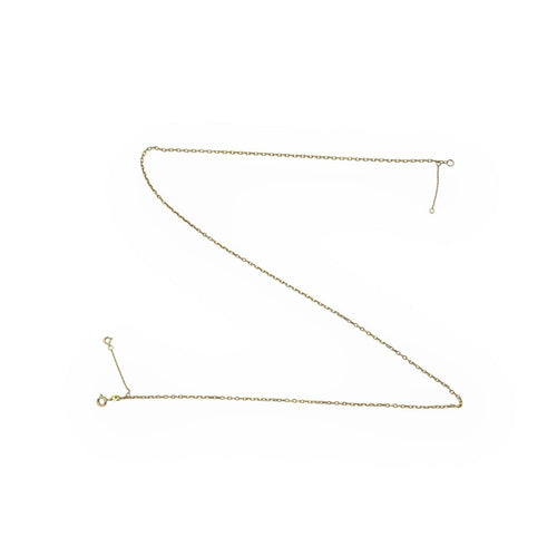 Collier Chaîne - Maille forçat en or jaune 750 avec chaînette de sécurité 58 Facettes 149066457