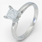 Bague 51 Bague solitaire en or blanc 14 ct avec diamant 0,82 ct (HRD) 58 Facettes J260000039201