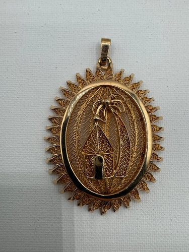 Pendentif Pendentif filigrane en or jaune 750 58 Facettes Pendentif