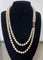 Collier Collier double rang de perles Akoya avec fermoir en or jaune, grenats et diamants 58 Facettes 933