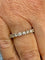 Bague 54 Alliance américaine tour complet en or blanc 18 carats et diamants 58 Facettes 90893-ac12825