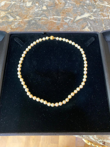 Collier Collier de perles 38 cm en or jaune 18 carats 58 Facettes C178