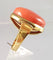 Bague 56 Bague en or jaune 750 sertie d’un cabochon de corail 58 Facettes R 1673  Nio