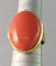 Bague 56 Bague en or jaune 750 sertie d’un cabochon de corail 58 Facettes R 1673  Nio
