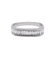 Bague 57 Demi-alliance vintage - Bague en or blanc 18k et diamants baguette 58 Facettes A06716
