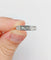 Bague 57 Demi-alliance vintage - Bague en or blanc 18k et diamants baguette 58 Facettes A06716