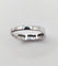 Bague 57 Demi-alliance vintage - Bague en or blanc 18k et diamants baguette 58 Facettes A06716