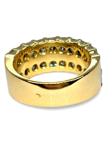 Bague 53 Alliance en or jaune 18 carats avec diamants 6 ct 58 Facettes 1682