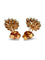 Boucles d'oreilles Boucles d’oreilles en or rose 14K avec diamants jaunes 58 Facettes 1757