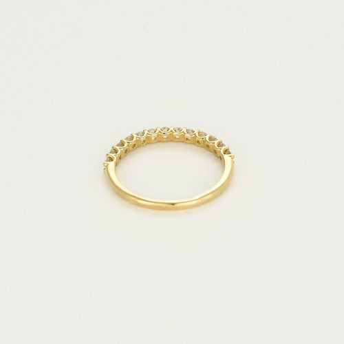 Bague 51 Demi-alliance - Bague en or jaune 18 carats et diamants 58 Facettes BAGUE-002