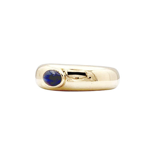 Bague 50 Bague Chaumet, "Anneau" en or jaune et saphir. 58 Facettes 35430