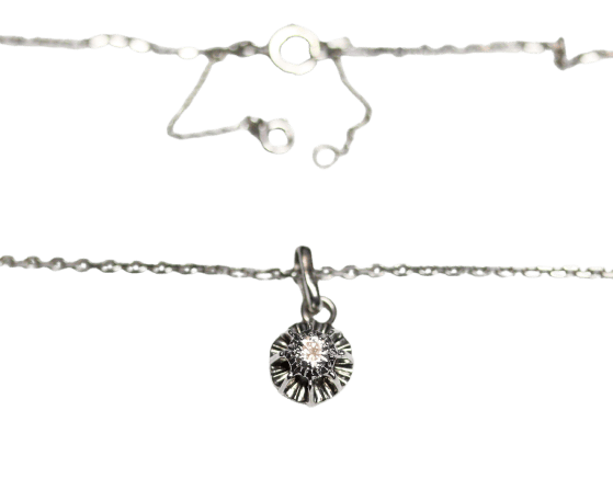 Pendentif Pendentif Solitaire - Pendentif diamant en or blanc 58 Facettes A10544