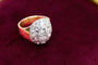 Bague 54 Bague ronde en or jaune 750 et platine sertie de diamants 58 Facettes 250580