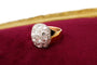 Bague 54 Bague ronde en or jaune 750 et platine sertie de diamants 58 Facettes 250580