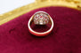 Bague 54 Bague ronde en or jaune 750 et platine sertie de diamants 58 Facettes 250580