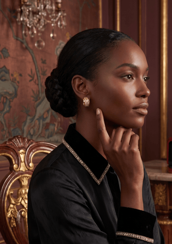 Boucles d'oreilles Cartier Maillon Panthère - Boucles d'oreilles en or jaune et diamants 58 Facettes C15